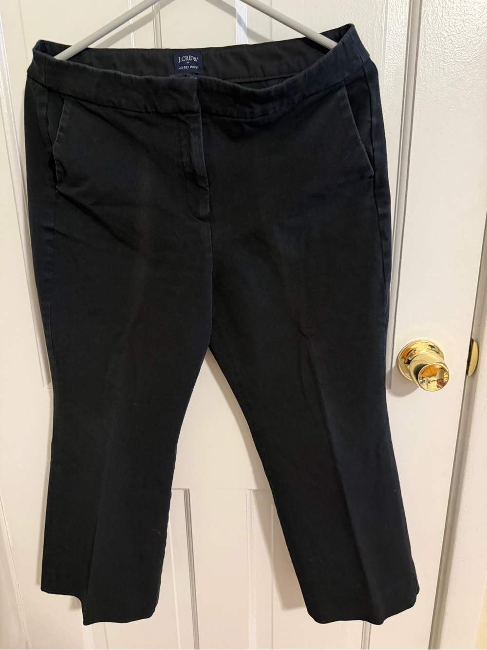 J. Crew Factory Black Ankle Crop Kickout Pants